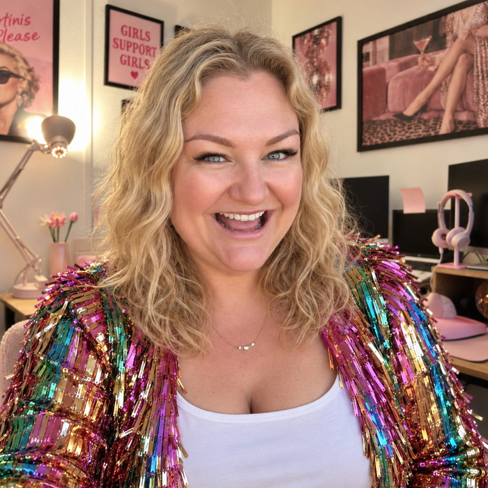 Nyree, founder of My Ultimate Hens, in her office