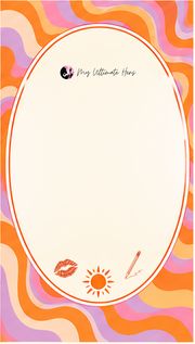 Orange and pink retro swirl invitation template