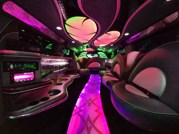 Sophisticated and luxurious interior design of a famous rooftop bar in the city